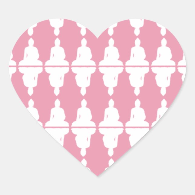 Buddha Heart Heart Sticker (Front)
