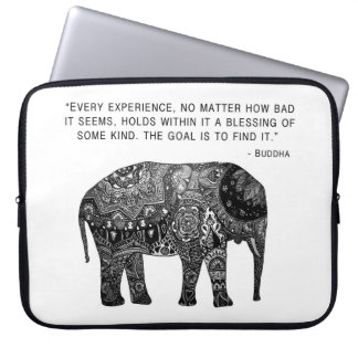 Buddha Henna Elephant Wisdom Laptop Sleeve