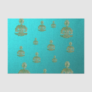 buddha in blue tissue paper