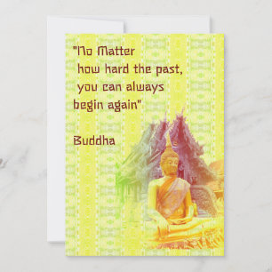 Buddha in Bright Gold Flat Holiday Card