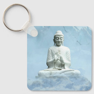 Buddha in Clouds Key Ring