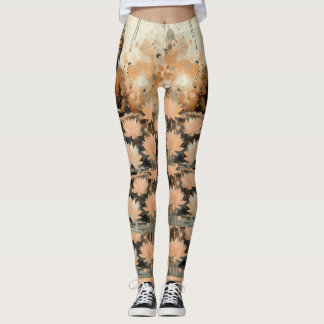 BUDDHA IN FIELD OF LOTUS LEGGINGS