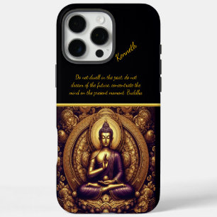 Buddha in gold relief. iPhone 16 pro max case