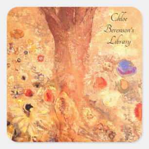 Buddha in His Youth by Odilon Redon Square Sticker