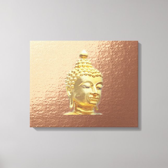 buddha in marsala canvas print (Front)