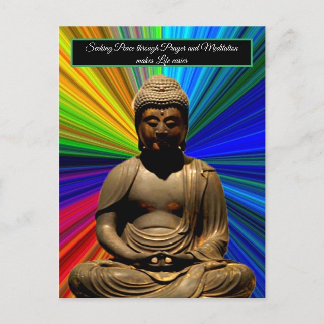 Buddha in Meditation Holiday Postcard (Front)