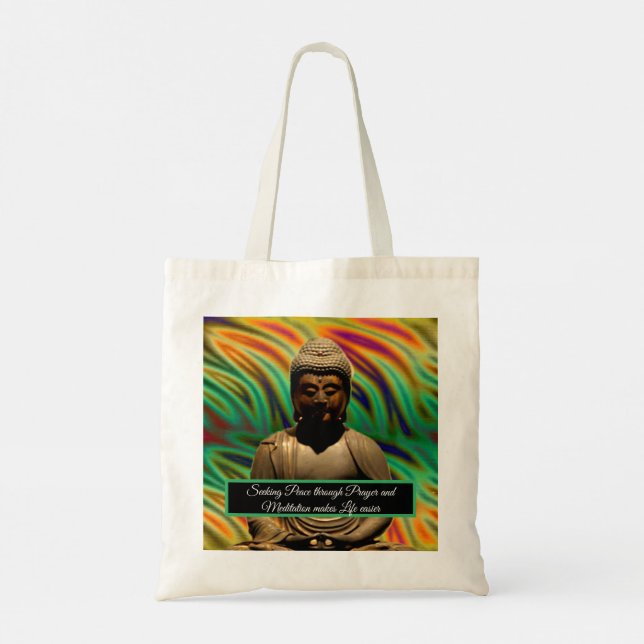 Buddha in Meditation Tote Bag (Back)