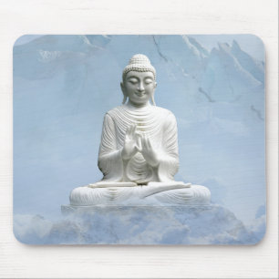 Buddha in the Mountains Above the Clouds Mouse Mat