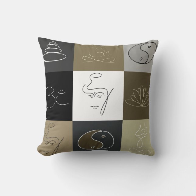 Buddha Inspiration modern design pillow (Front)