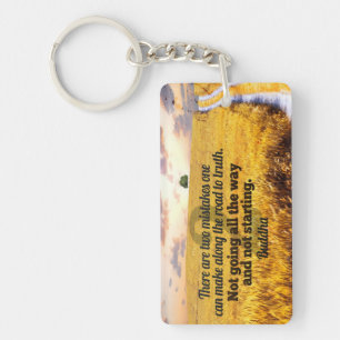 Buddha Inspirational Quote "Road to truth" Key Ring