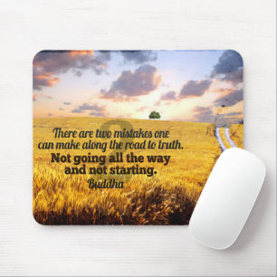 Buddha Inspirational Quote "Road to truth" Mouse Mat