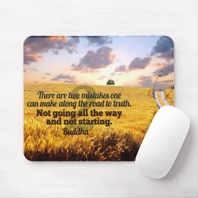 Buddha Inspirational Quote "Road to truth" Mouse Mat (With Mouse)