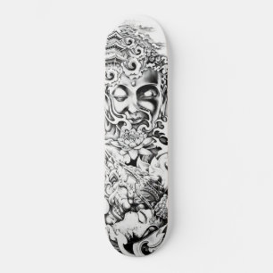Buddha Japanese Demon Lotus Palace Wave Skateboard