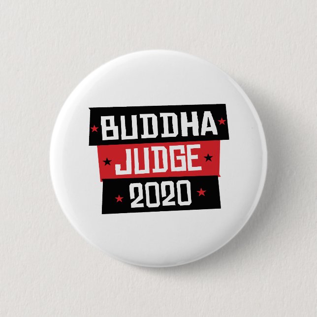 Buddha Judge 2020 6 Cm Round Badge (Front)