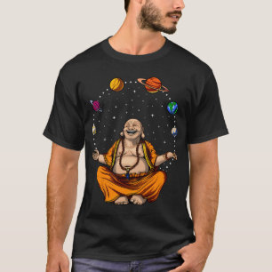 Buddha Juggling Space Planets T-Shirt