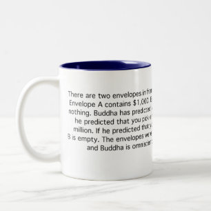 Buddha Knows Your Future Two-Tone Coffee Mug