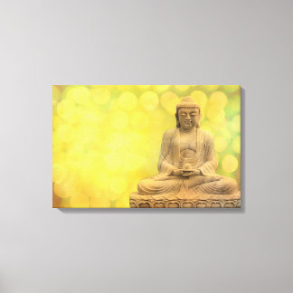 buddha light (yellow) canvas print