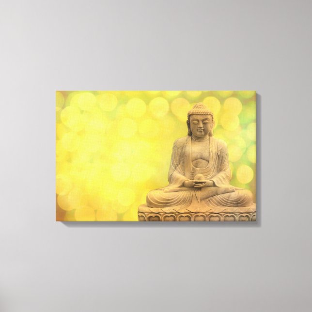 buddha light (yellow) canvas print (Front)