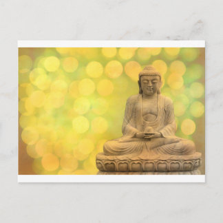 buddha light (yellow) postcard