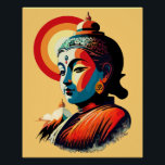 Buddha Lord Retro Pop Art Portrait Poster<br><div class="desc">Buddha Lord Portrait in the Sun,  created on Retro Pop Art Style Design. Original Vector Illustration Copyright BluedarkArt TheChameleonArt.</div>
