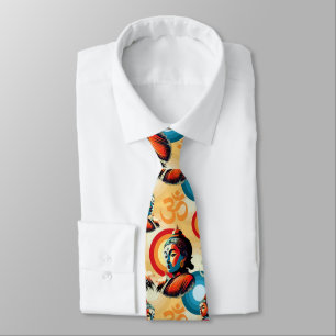 Buddha Lord Retro Pop Art Portrait Tie
