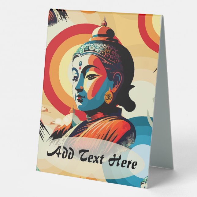 Buddha Lord Retro Pop Art Seamless Pattern (Back)