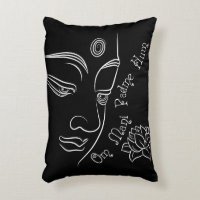 Buddha Lotus Om Mani Padme Hum White