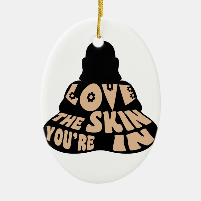 Buddha Love Ceramic Tree Decoration (Front)