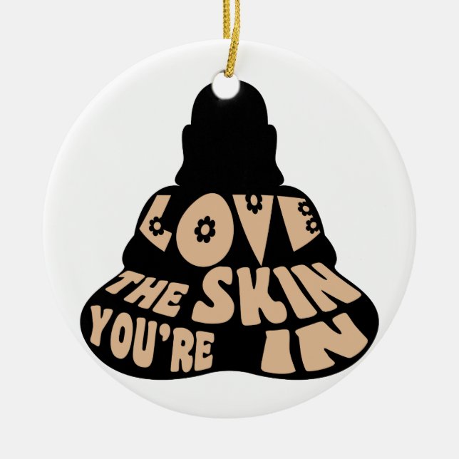 Buddha Love Ceramic Tree Decoration (Front)