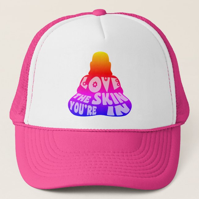 Buddha Love Colourful Trucker Hat (Front)