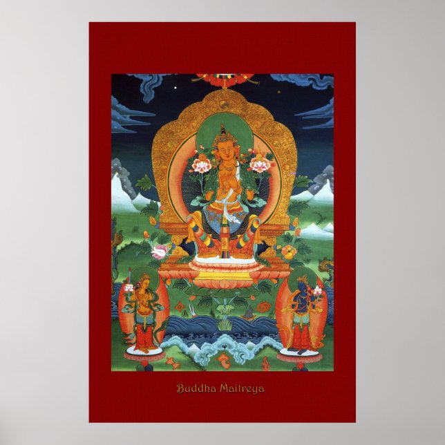Buddha Maitreya Religious Art Poster Series (Front)