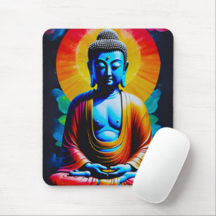 Buddha Meditates Mouse Mat