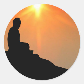 Buddha Meditating Classic Round Sticker