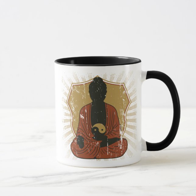 Buddha Meditating Om Symbol Mug (Right)