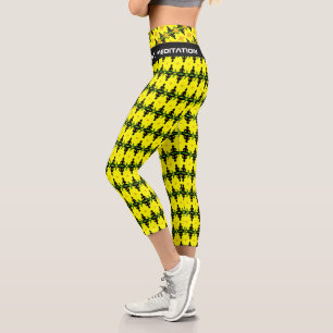 Buddha meditation fashion & Yoga Fitness, Sports Capri Leggings