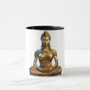 Buddha Meditation Geschenk Zen Gold Religion Indie Mug