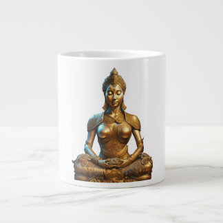 Buddha Meditation Gift Zen Gold Religion Large Coffee Mug