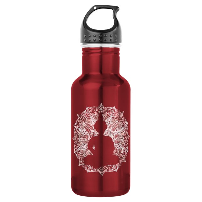 Buddha Meditation Mandala Circle 532 Ml Water Bottle (Front)