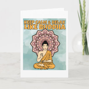 Buddha Meditation Mandala With Saying Card