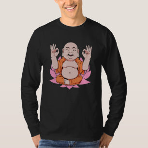 Buddha Monk Namaste Praying Pray Smile Happy Laugh T-Shirt