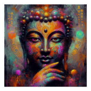 BUDDHA OIL PAINTING #13 POSTER