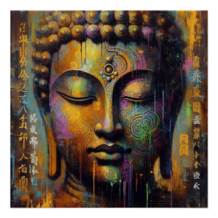 BUDDHA OIL PAINTING #15 POSTER