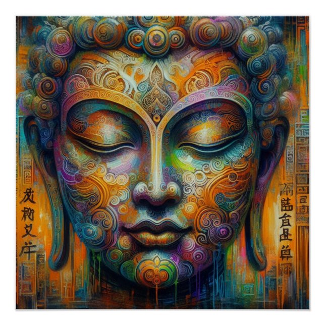 BUDDHA OIL PAINTING #16 POSTER (Front)