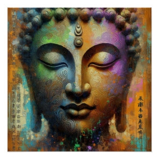 BUDDHA OIL PAINTING #17 POSTER