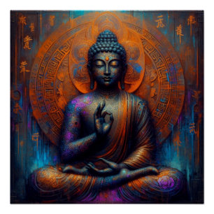 BUDDHA OIL PAINTING #19 POSTER
