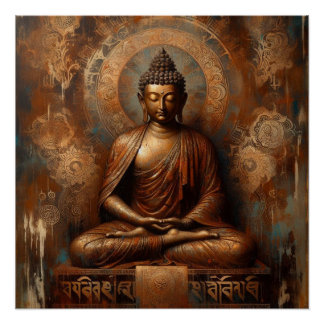 BUDDHA OIL PAINTING #2 POSTER
