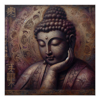 BUDDHA OIL PAINTING #31 POSTER