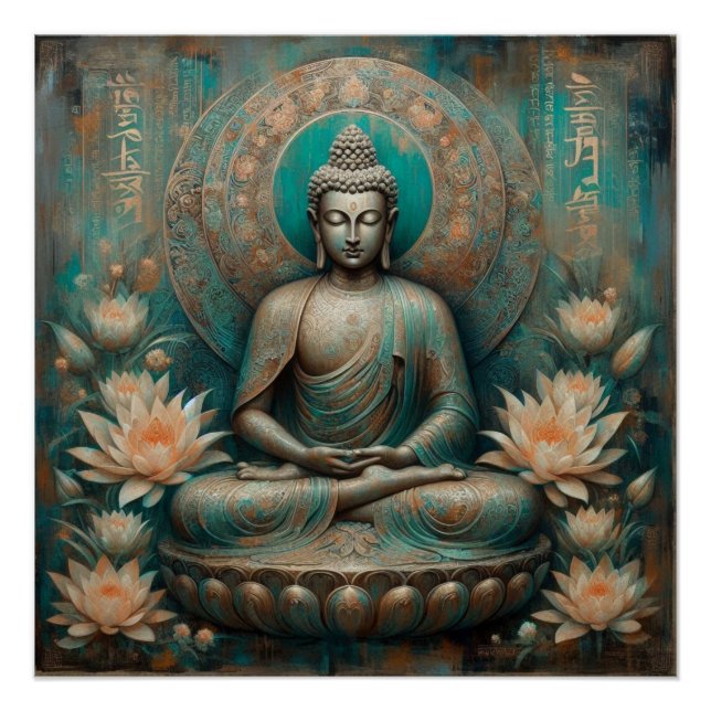 BUDDHA OIL PAINTING #3 POSTER (Front)