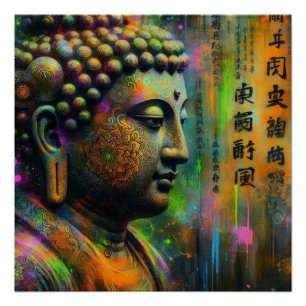 BUDDHA OIL PAINTING #40 POSTER