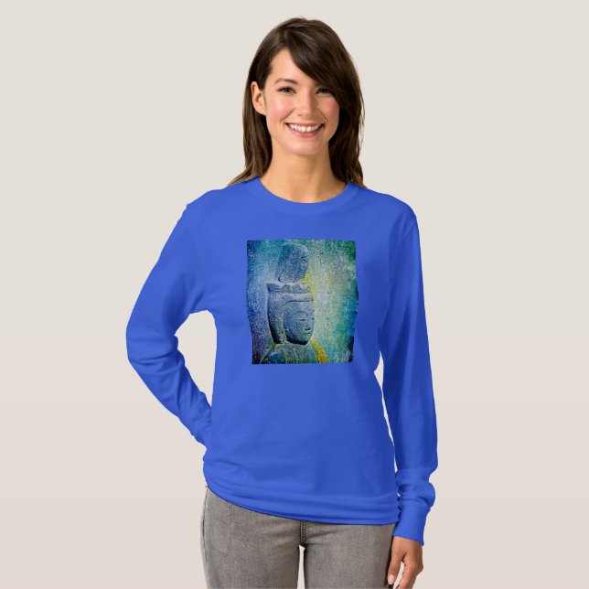 Buddha on blue T-Shirt (Front Full)